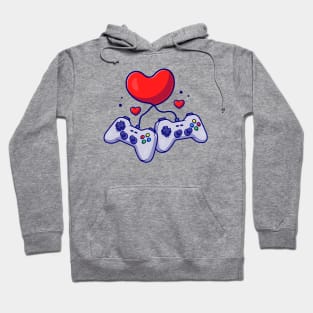 Console With Heart Cartoon Hoodie